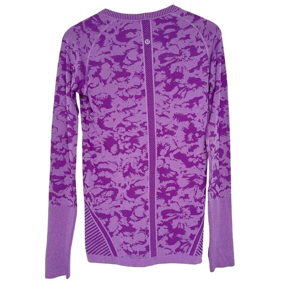 Lululemon Swiftly Tech Long Sleeve Crew | Heathered Purple | SZ 8 - Picture 6 of 12